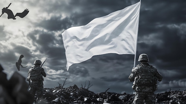 soldado-sostiene-bandera-blanca-aire-como-senal-rendicion-cielo-oscuro-tormentoso-encima-ellos_255669-14678.jpg